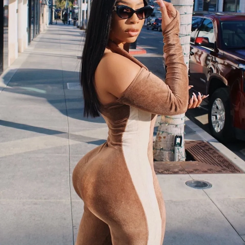 Bad Society Club Brown Corduroy Jumpsuit - Picture 12 of 13